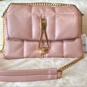 Topshop Quilted Shoulder Bag in Pink